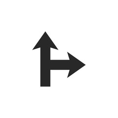 Detour vector icon isolated. direction arrow sign, road sign direction icon, vector illustration