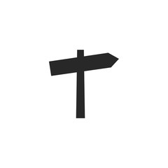 blank signs pointing in opposite directions. direction arrow sign vector illustration