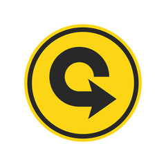 Road sign vector icon isolated. direction arrow sign, Detour icon isolated, vector illustration