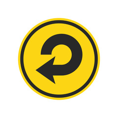 Road sign vector icon isolated. direction arrow sign, Detour icon isolated, vector illustration