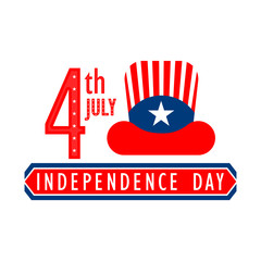 Happy 4th of July graphic design - Vector