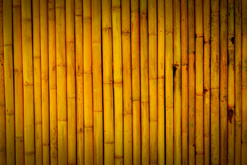 yellowish brown of bamboo wall