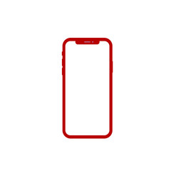 phone front isolated on white background vector