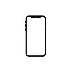 phone front isolated on white background vector