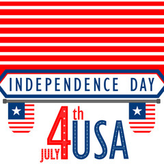 Happy 4th of July graphic design - Vector
