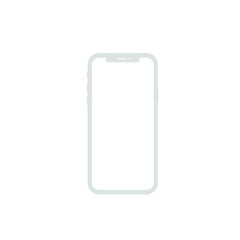 phone front isolated on white background vector