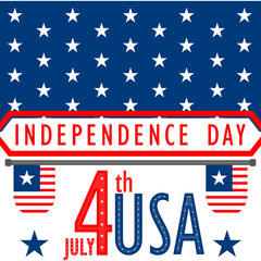 Happy 4th of July graphic design - Vector