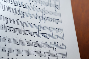 Obraz premium 写真素材：クラシックギター 楽譜 スコア パブリックドメイン 古典 西洋