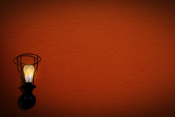 old lamp on the wall