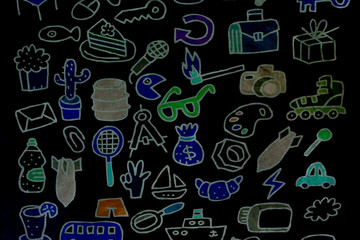 seamless pattern with icons