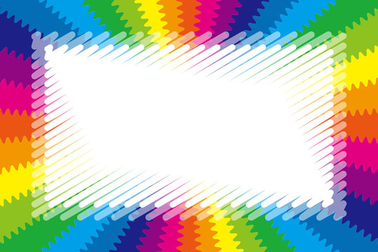 #Background #wallpaper #Vector #Illustration #design #free #free_size #charge_free #colorful #color rainbow,show business,entertainment,party,image  背景壁紙,虹色,放射,ギザギザ,タイトルスペース,ネームプレート,プライスタグ,イラスト,無料素材,