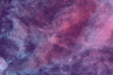 Cute dark gothic clouds of smoke colorful background or texture - 3D illustration of smoke