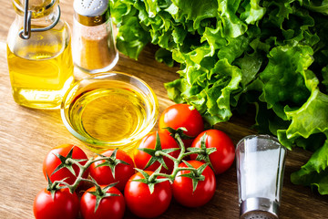 オリーブオイルと野菜