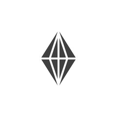 Precious stone, gem vector icon. Gemstone filled flat sign for mobile concept and web design. Diamond, brilliant glyph icon. Symbol, logo illustration. Vector graphics