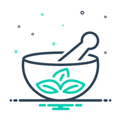 mix icon for medical herbs 