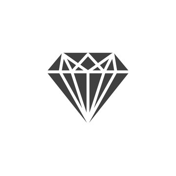 Diamond, Gem stone vector icon. Brilliant crystal filled flat sign for mobile concept and web design. Gemstone glyph icon. Jewelry symbol, logo illustration. Vector graphics
