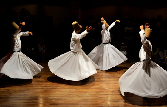 Whirling Dervishes show, sufi music, cappadocia, turkey