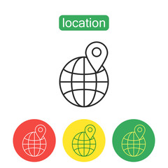 Location map outline icons set