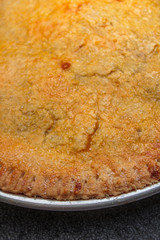 Homemade rustic apple pie.