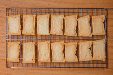 Crispy butter toast.
