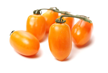 cherry tomatoes on white background 