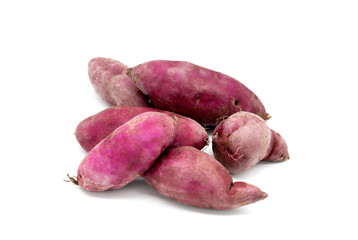 isolated sweet purple potatoes