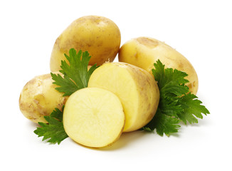 New potato isolated on white background 