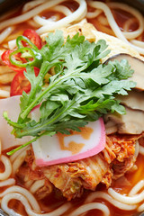 Korean spicy kimchi udon noodle 