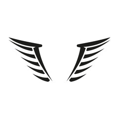wings icon isolated on white background. vector illustration