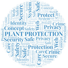 Obraz premium Plant Protection word cloud. Wordcloud made with text only.