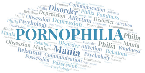 Pornophilia word cloud. Type of Philia.