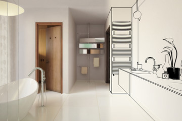 Modernes Badezimmer (Teilkonzept)