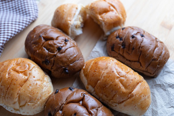 Homemade Breads on the table