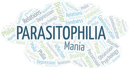 Parasitophilia word cloud. Type of Philia.