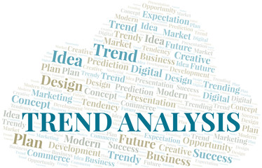 Trend Analysis word cloud. Wordcloud made with text only.