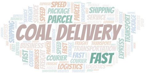 Coal Delivery word cloud. Wordcloud made with text only.
