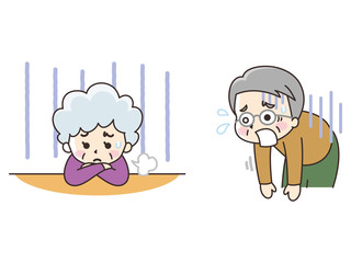 ショックを受けるシニア世代