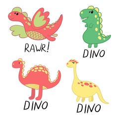 Funny cartoon dino collection