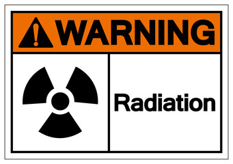 Obraz premium Warning Radiation Symbol Sign, Vector Illustration, Isolate On White Background Label. EPS10