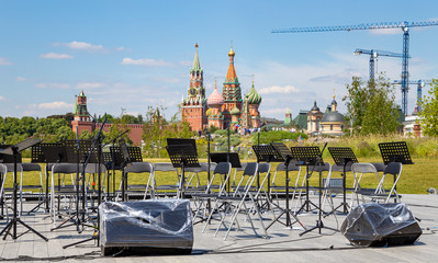 Zaryadye Park-- urban park located near Red Square in Moscow, Russia. Zaryadye Park is the first public park built in Moscow for over 50 years. The park was inaugurated on 9 September 2017