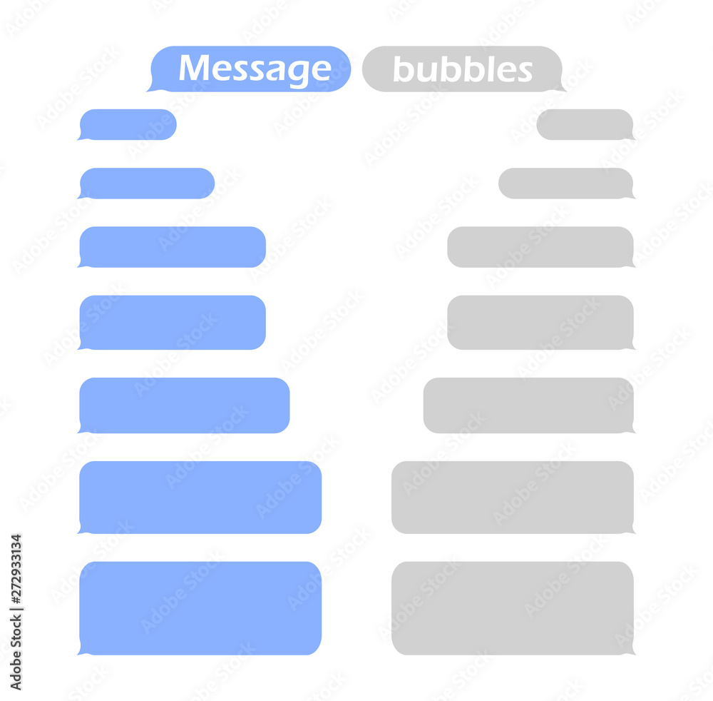 Poster message bubbles. interface for chat.