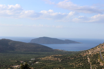 Fototapeta na wymiar Kreta, Kavousi, Wanderweg,Panorama