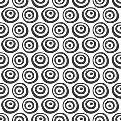 Abstract seamless pattern of hand drawn circles, targets.