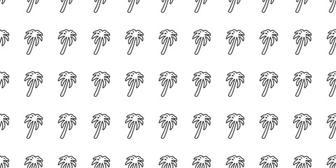 palm tree seamless pattern vector coconut tree island tropical summer beach scarf isolated tile background repeat wallpaper ocean illustration design
