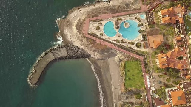 aerial view of the coast of Adeje