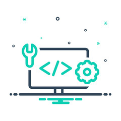 mix icon for coding html
