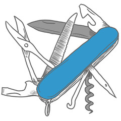 Taschenmesser-blau