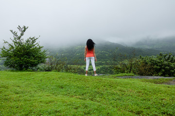 Fototapeta premium A Girl in the Hills