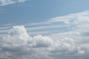 fluffy clouds on a sunny day