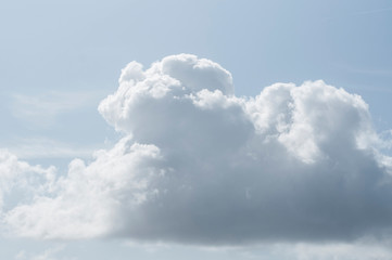 fluffy clouds on a sunny day